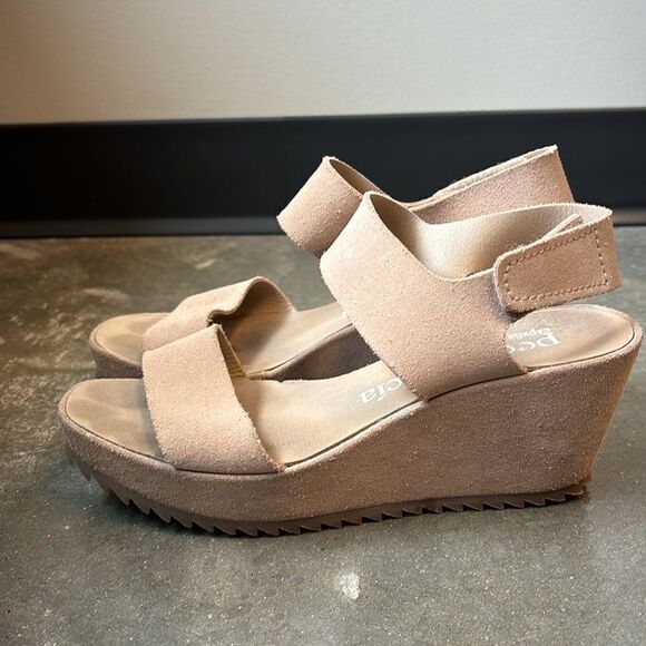 Pedro Garcia wedges tan brown 38 suede sandals - Picture 1 of 8